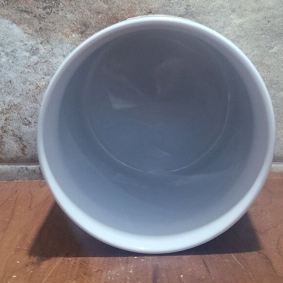 Scroll Collection Utensil Holder White Ceramic Cannister - Picture 4 of 8